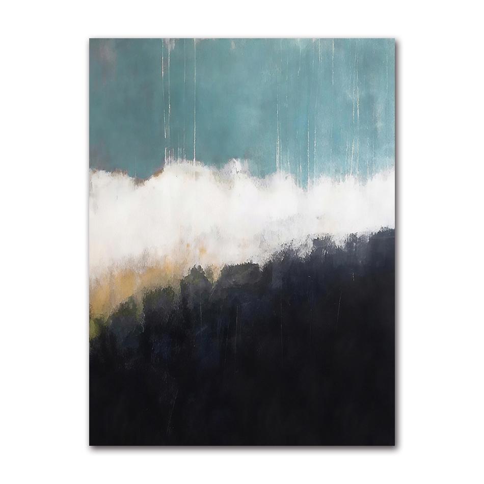 Art Modern Cuadro Decor Home Fashion Wall Picture for Living Room Nordic Poster and Print Abstract Blue Black Colour Canvas
