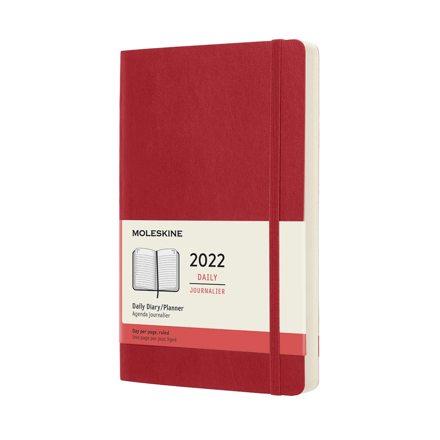 

Moleskine Notebook 2022 January Start 12 Months Daily Diary Soft Cover Large Size Scarlet Red DSF212DC3Y22