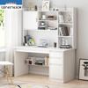 Modern Computer Desk with Bookshelf & Storage for Home, Office, Bedroom & Study Room