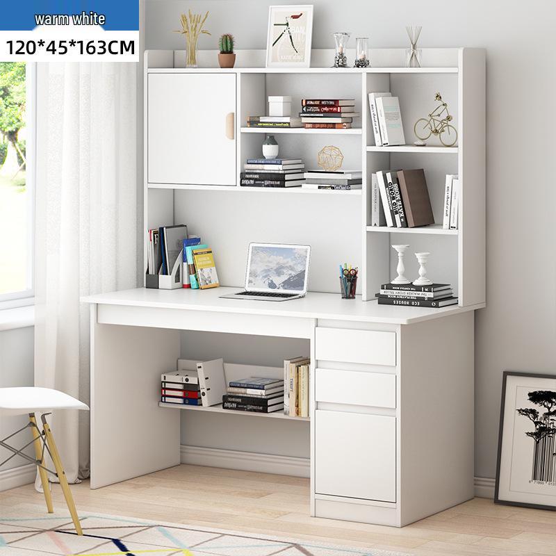 Modern Computer Desk with Bookshelf & Storage for Home, Office, Bedroom & Study Room