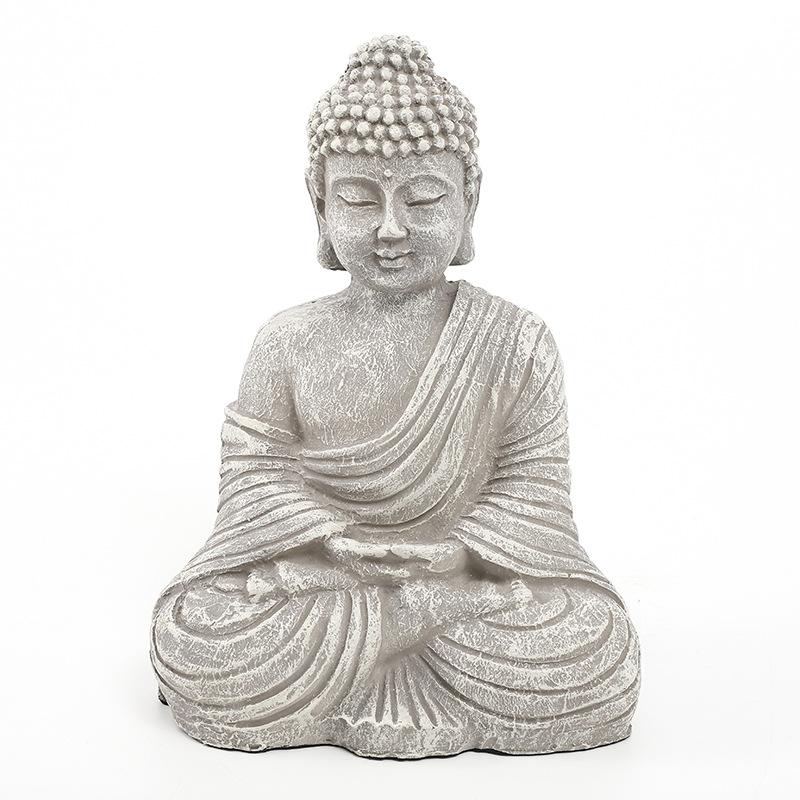 Buddha statue with smiling face, resin statue, handicraft decoration, Chinese style