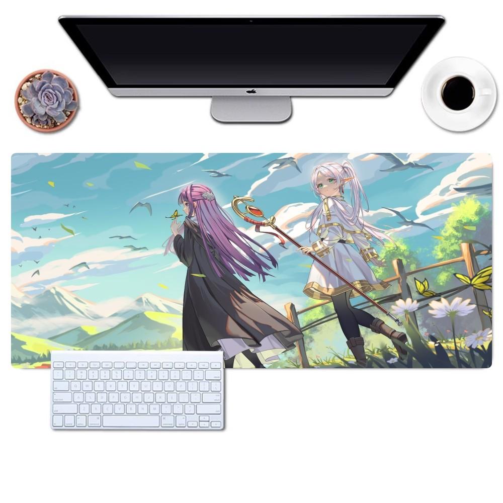 Mousepad Anime Frieren per Gaming Ufficio Scrivania Grande per Computer Antiscivolo Bordo Lock Mouse Pad