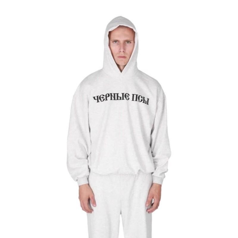 GOSHA Sweat à capuche Chien Noir Homme Surdimensionné Streetwear Coton Pull Sweat à capuche Automne