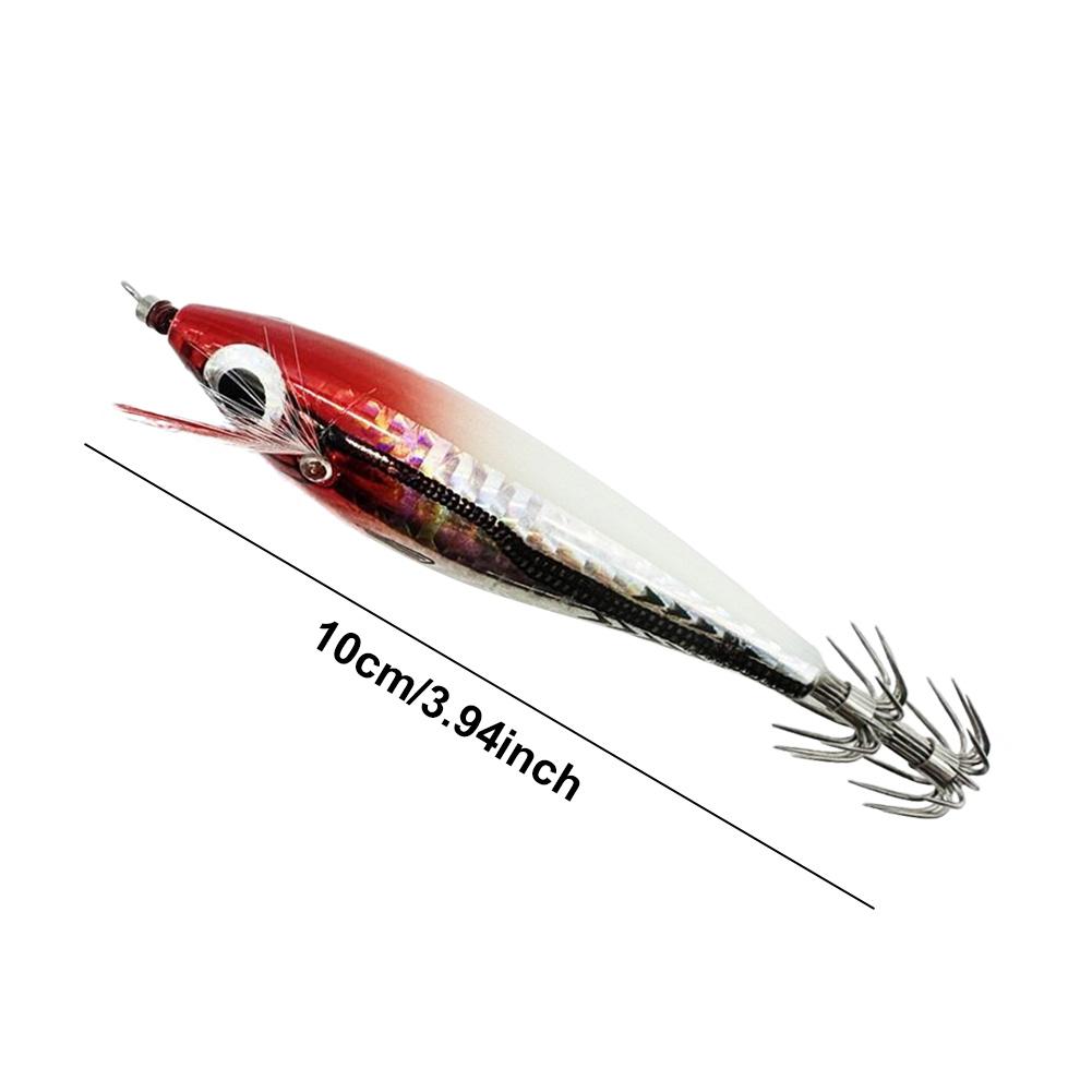 1-3Pcs Luminous Artificial Squid Hook Horizontal Bionic Shrimp Baits Wood Shrimp Cuttlefish Hard Bait for Cuttlefish Sea Fishing