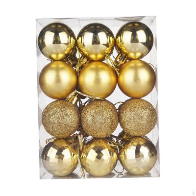 24 X Christmas Tree Baubles Ornaments with Hanging Loop DIY Decoration for Party Supplies