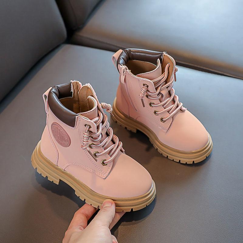 Autumn and Winter New Girls' Martin Boots 2025 Anti-slip Fashion Trend Boys' Rhubarb Boots Medium and Large Children's Boots Children's Boots