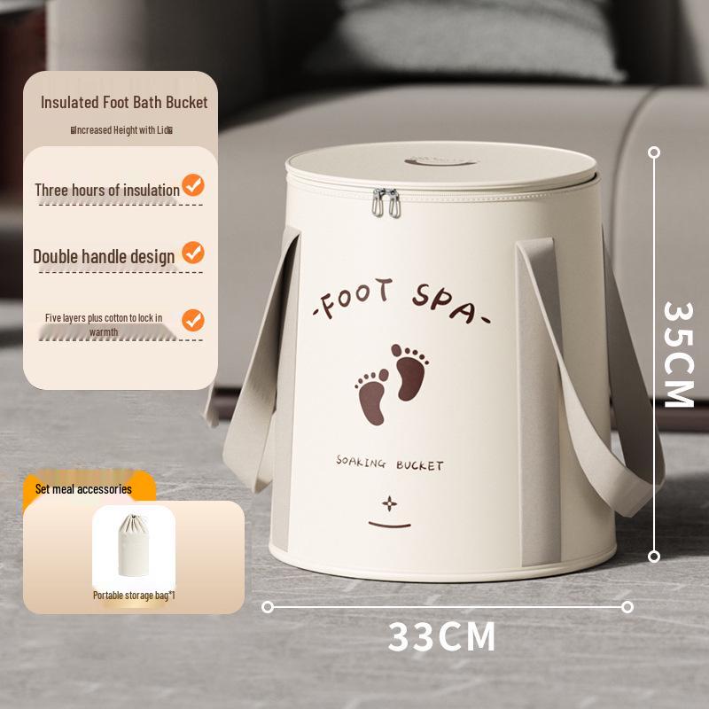 Folding Insulated Foot Bath Bucket for Adults and Dorms