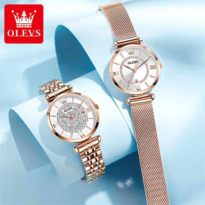 New OLEVS High Quality Watch Women Simple Style Fashion Rose Gold Waterproof Quartz WristWatches Ladies Watch Reloj Para Mujer