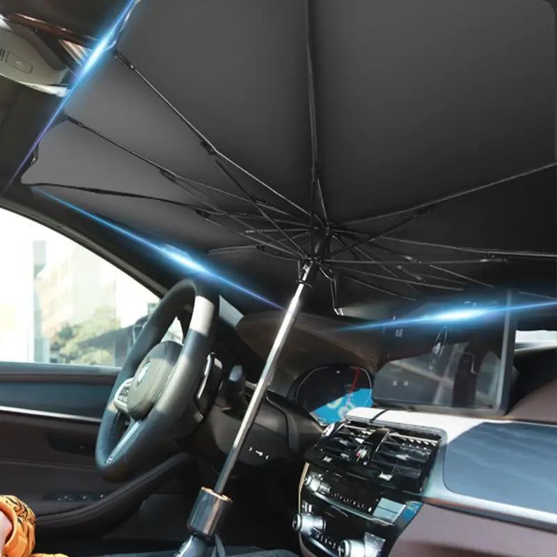 Car Sunshade Umbrella Windshield Folding Front Parasol Umbrella Type Sun Shade for Car Window Summer Sun Protection Accessories