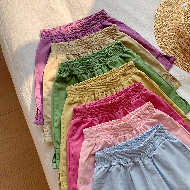 18/5000 Girls' And Boys' Casual Shorts For Summer, Loose Cotton And Linen Shorts For Children