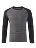 Herren Langarm Rundhals Raglan T-Shirt - Locker, Atmungsaktiv, Große Größen Basisschicht