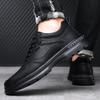 Men's Business Leather Shoes Soft Moccasin Shoes Comfortable Casual Shoes for Men Autumn Solid Black White Men Sneakers