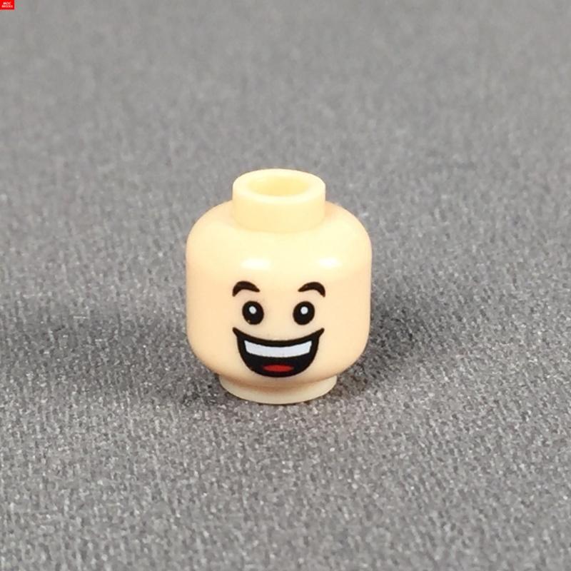 9pcsMOC Blocks 8034 8046 Traditional smile laugh expression 4cm Figure Face Printed Head Assembled Construction Bricks Children Playthings