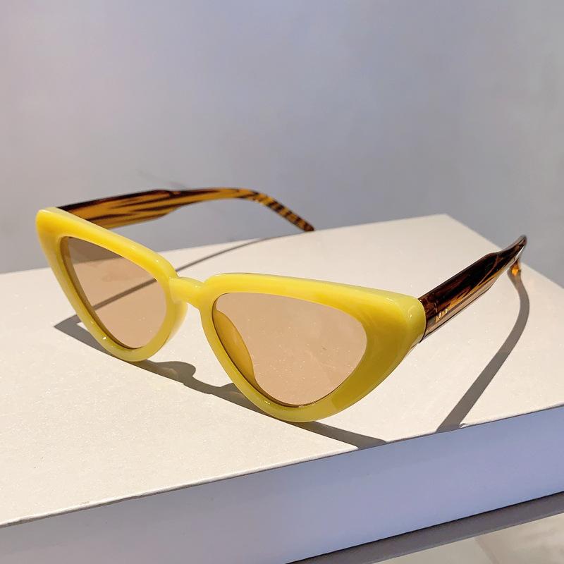 Vintage Brand Designer Triangle Cat Eye Sunglasses Women Sun Glasses For Men Trend Punk Fashion Luxury Rivet Sexy Ladies Shades