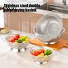 Gadget da Cucina Pratico per Scolare Cestello Scolapasta in Acciaio Inossidabile a Doppia Maniglia, Cestello a Maglia Fine Resistente, Scolapasta per Verdure, Setaccio per Lavare il Riso