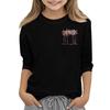Children's Fashion Printed Round Neck Three-quarter Sleeve Top Casual T-shirt