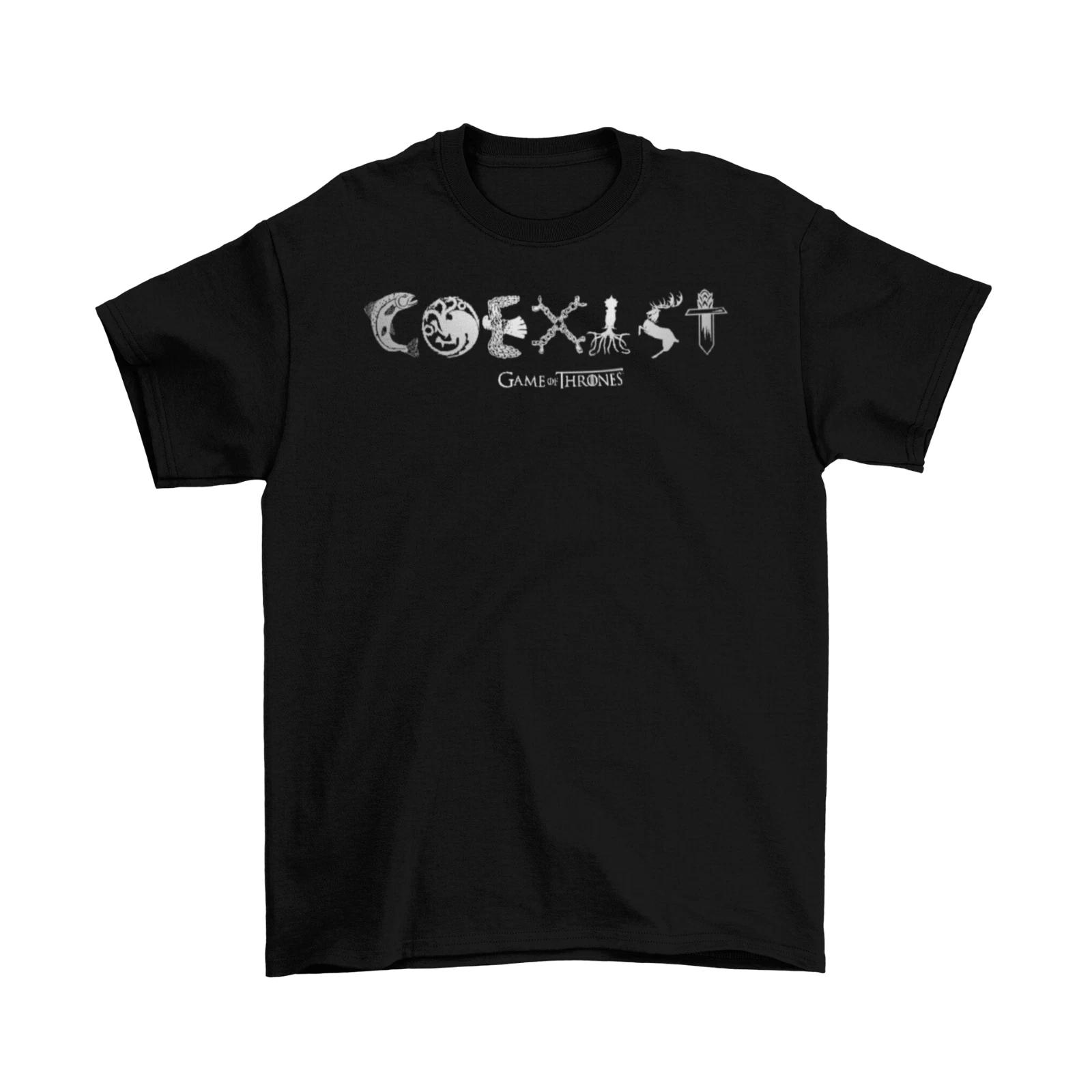 Game Of Thrones Coexist Sigils T-Shirt Cotton Unisex NWT Licensed & Official L