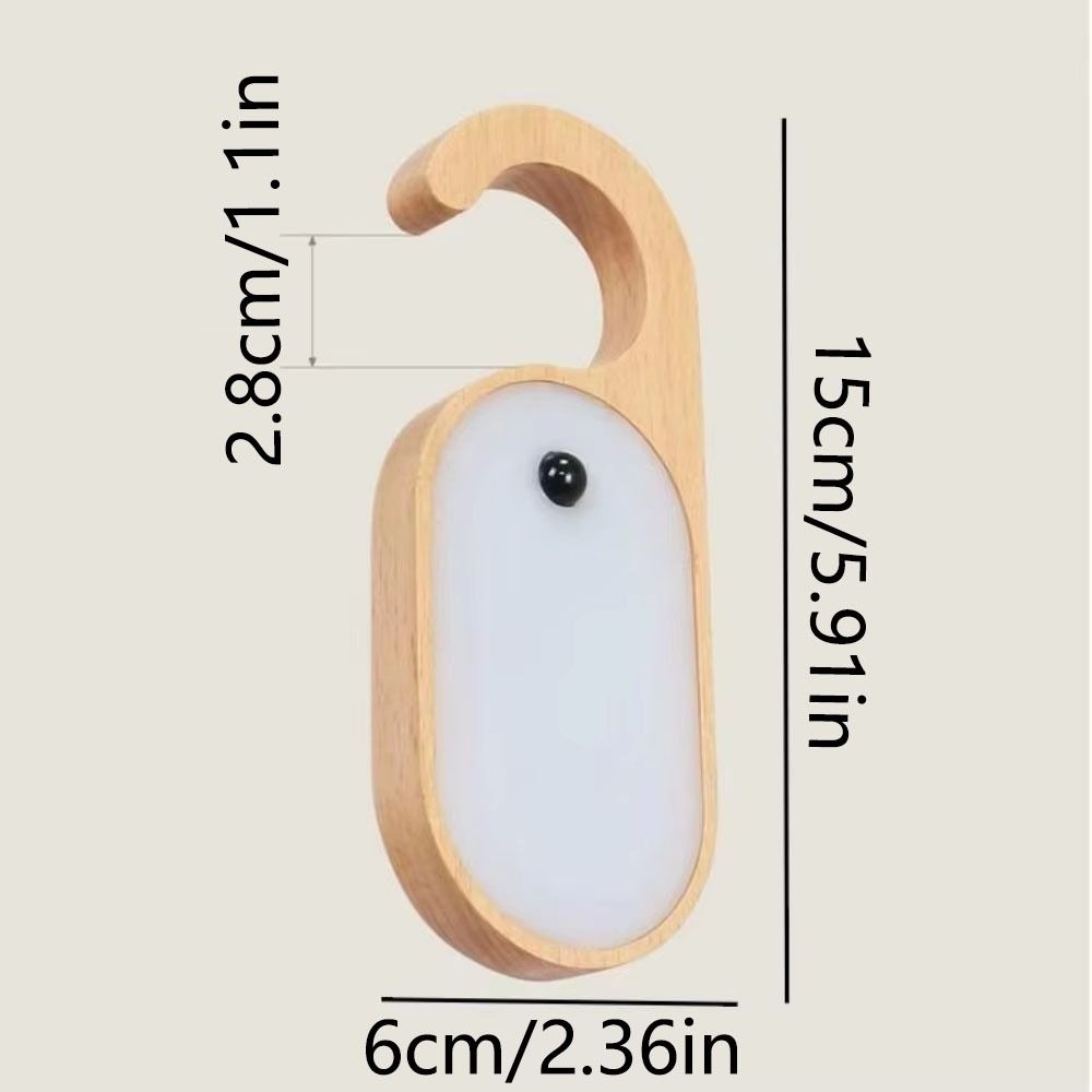 Hook Design LED Hanging Lamp DIY Wooden  Atmosphere Lamp Motion Sensor Night Light  Corridor