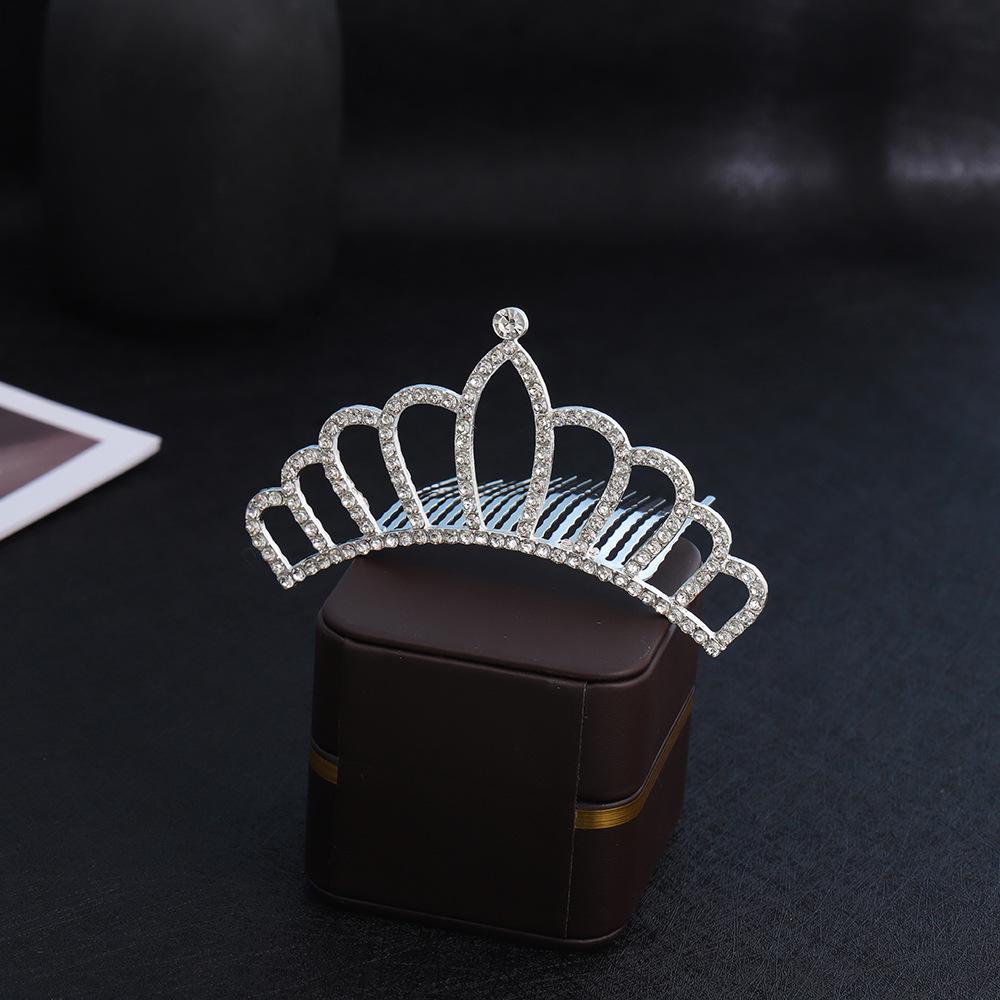 Children's Rhinestone and Pearl Hair Comb Crown for Weddings and Photo Shoots