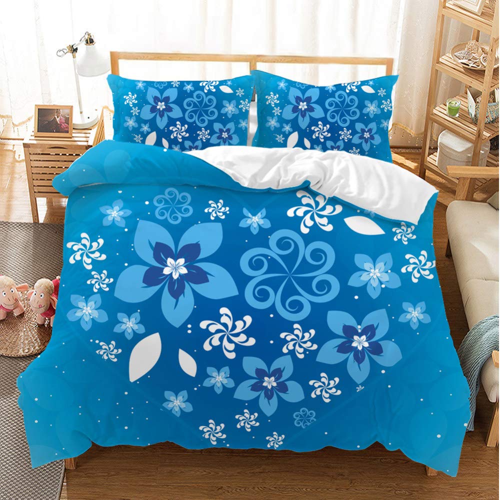 Rose Flower Bedding Set Valentine's Day Duvet Cover Romantic Couple Theme Comforter Cover Red Flower Blossom Petals Quilt Cover