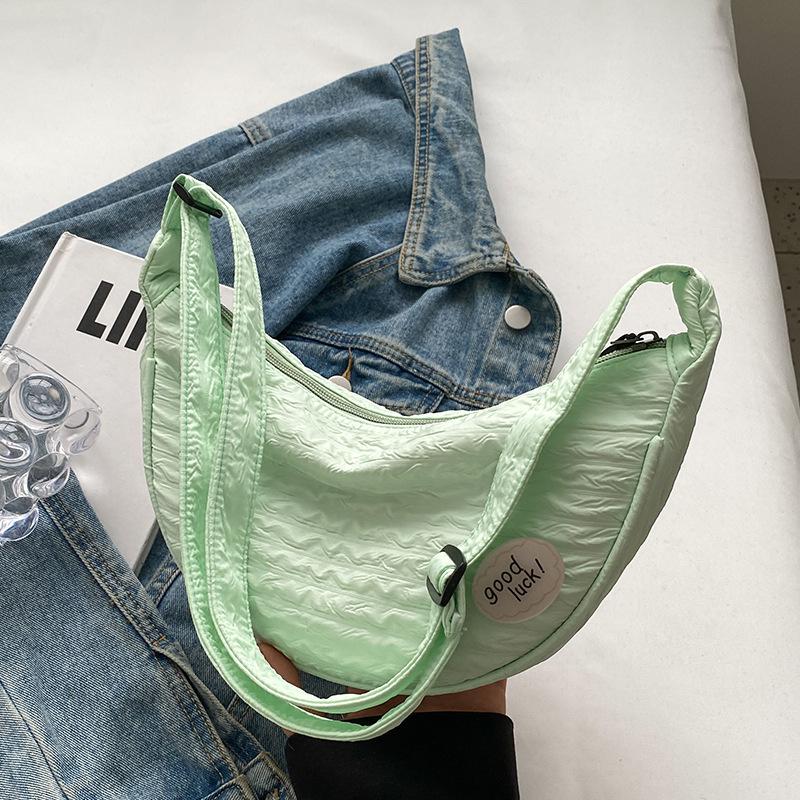 Cute and Versatile Niche Canvas Small Bag for Women New Women's Bag Korean Crossbody Bag Fashionable One-shoulder Dumpling Bag