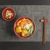Japanese Retro Ramen Bowl Kiln Changed Hat Bowl Underglaze Color New Ceramic Bowl Restaurant Hotel Rice Bowl Big Bowl