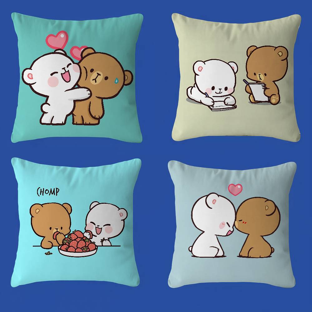 M-MilkS Cute M-Mocha Cushion Cover Pillowcase Upholstery Sofa Throw Pillow Home Decor Pillowcas
