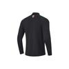 Li Ning Cba Series Solid Color Half Zip Stand Collar Quick Dry Cool Knitted Pullover Sweatshirt Men Sweatshirt Black AAEU005-1