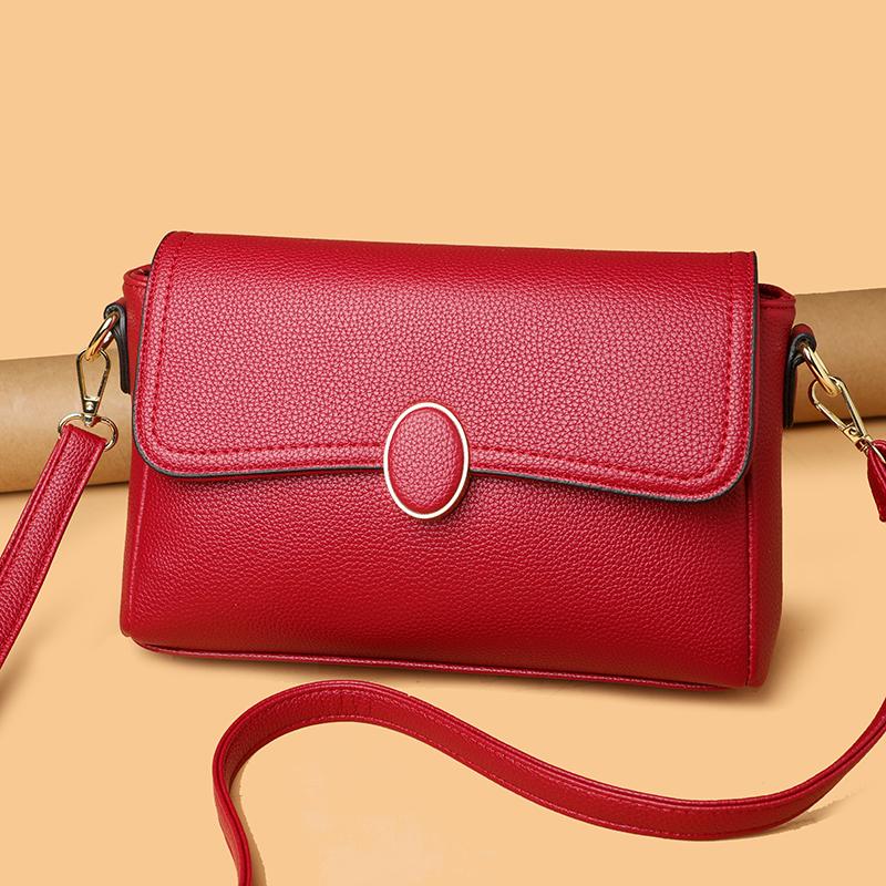 Trendy Faux Leather Crossbody Bag for Women Multi-pocket Cellphe Purse Ladies Shoulder Messenger Bag Waterproof Daily Use Bag