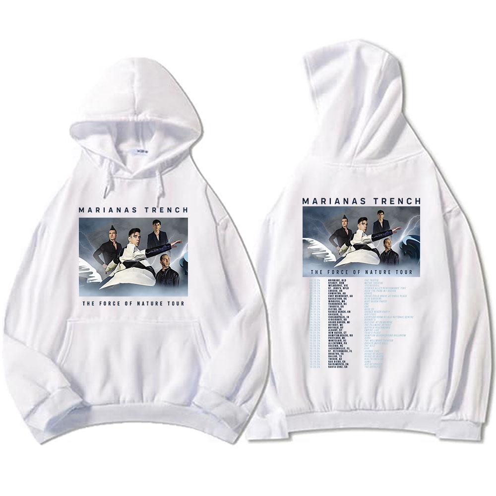 

THE FORCE OF NATURE TOUR Толстовки MARIANAS TRENCH Рок-группа Свитшот с длинным рукавом Осень Мужские Худи S