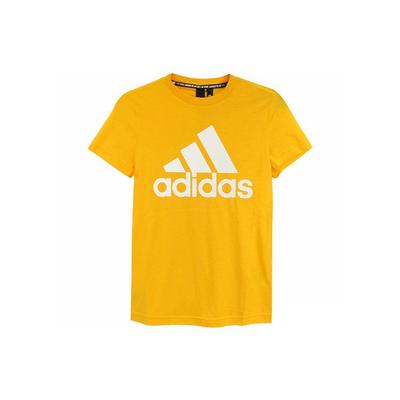 adidas Round Neck Short Sleeve Sports T-Shirt Women Tops Yellow EB3794