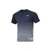 Professional Basketball Series Gradient Sports Round Neck Short Sleeve T-Shirt Men Tops Deep-Navy-Blue Clear-Blue ATST543-3