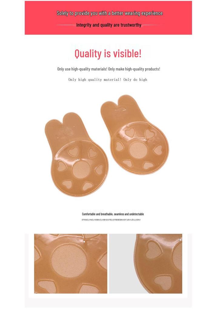 Bunny Ear Push-Up Silicone Nipple Covers & Strapless Bra