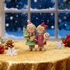 Christmas Gingerbread Couple Resin Figurine – Hand-Painted Holiday Décor, Boy With Tree Cookie & Girl With Bow And Lollipop, Tabletop/Mantel