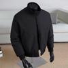 Veste d'aviateur d'hiver pour homme à col montant - Vêtement d'extérieur décontracté ample épaissi en coton