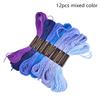 12/100Pcs Multicolor Embroidery Thread Cross Stitch Floss Threads Cotton Sewing Skeins Skein Kit Diy Sewing Tool