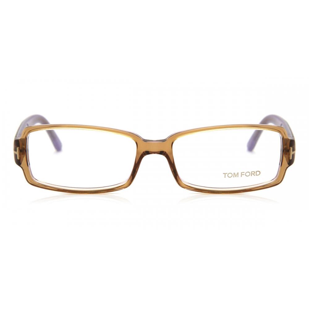 

Tom Ford Ft5185 050 Unisex Eyeglasses Transparent Brown/55