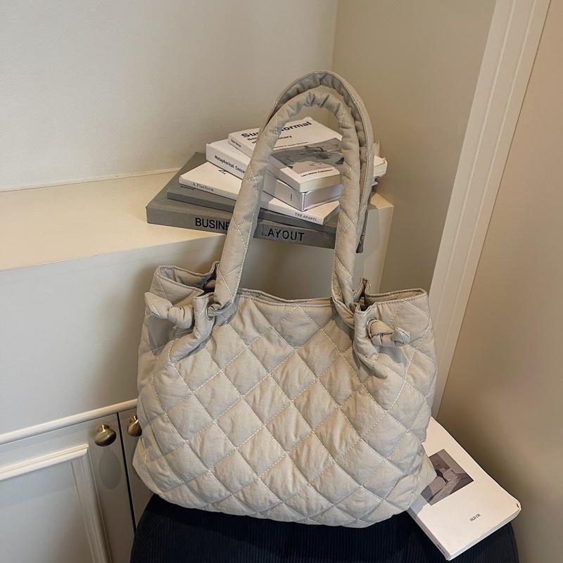 Diamond Embroidery Shoulder Bag Lightweight Commuter Large Capacity Tote Bag