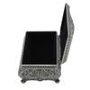 Floral Engraved Metal Trinket Box Antique Storage Jewelry Box Vintage Jewelry Box  For Ladies