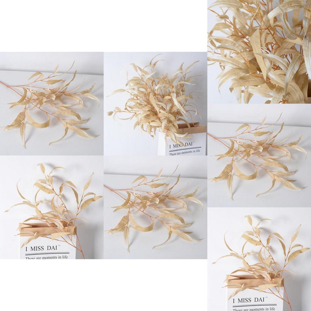 Faux Willow Leaf Fabric Flower With Injection Process For Wedding Outdoor And Home Decoration