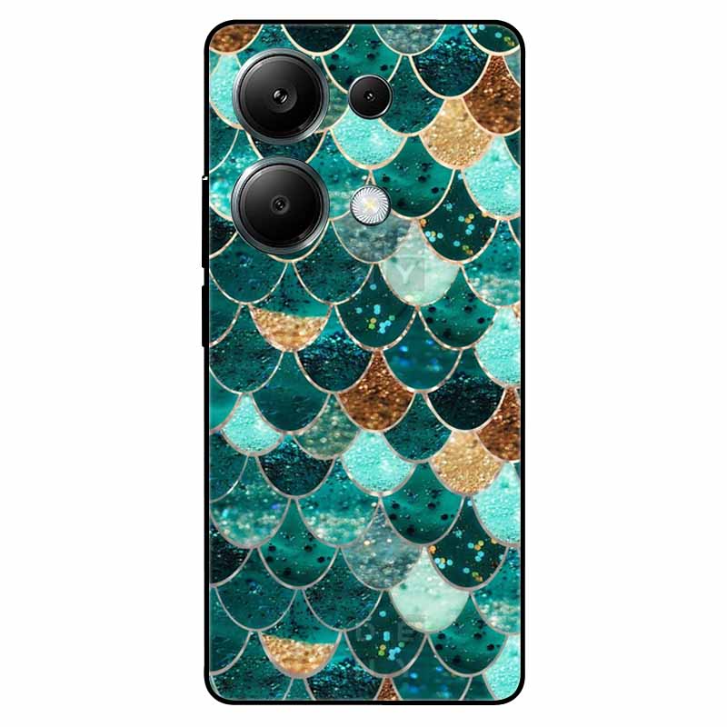 For Redmi Note 13 Pro 4G Case Global Silicon Fashion Space Wolf TPU Painted Coque Funda for Xiaomi Redmi Note 13Pro 4G Cover