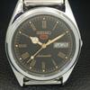 JAPAN VINTAGE REFURBISHED SEIKO 5 AUTOMATIC 6309A MENS BLACK WATCH a442147-4