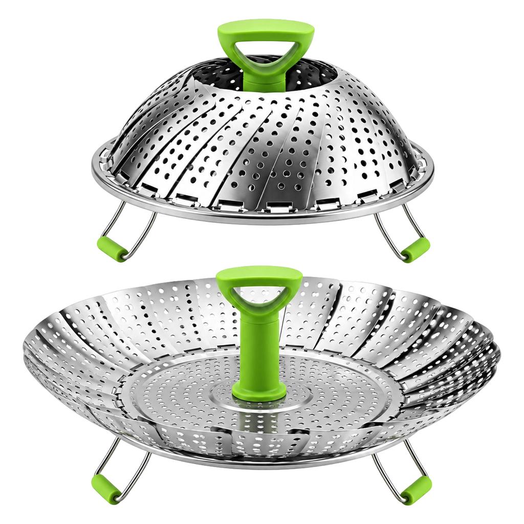 Stainless Foldable Steamer Basket Multipurpose Steaming Rack for Dumplings Vegetables and