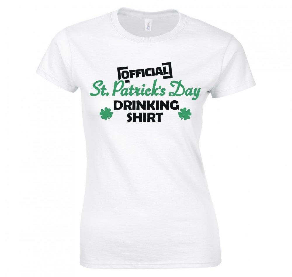 St Patricks Day Official Drinking Shirt Ladies TShirt New S