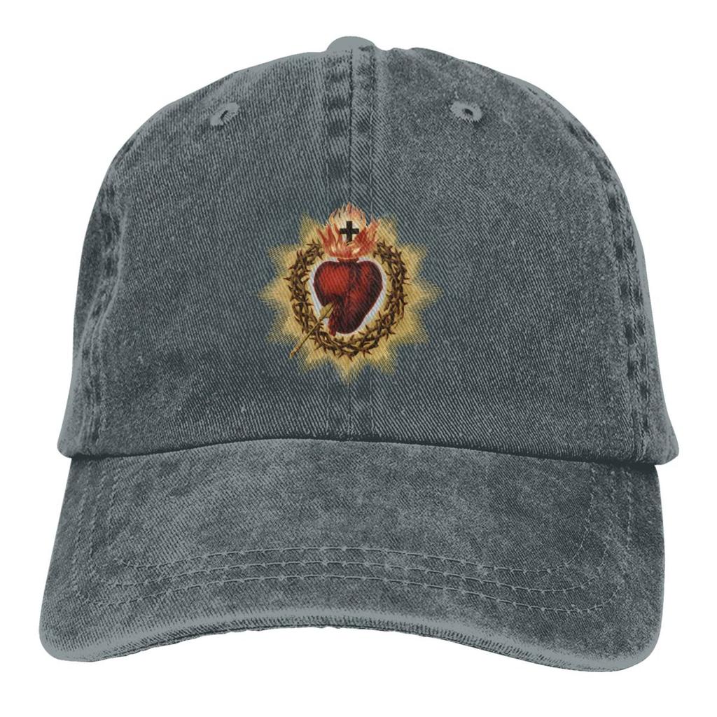 Șapcă de baseball catolică Sacred Heart Pălării unisex Wounisex Vizor Protection Snapback Jesus God Cross Caps