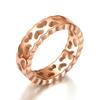 Light Luxury Style, Titanium Steel Ring, Heart-shaped Hollow, Stainless Steel Couple Ring, Fashion Ring Ring.