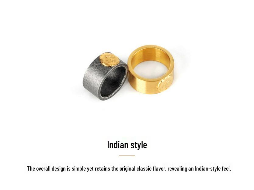 Tide Replica Retro Ethnic Flying Eagle Rings - Titanium Steel Unisex Couple Rings for Index Finger - Japanese and Korean Style