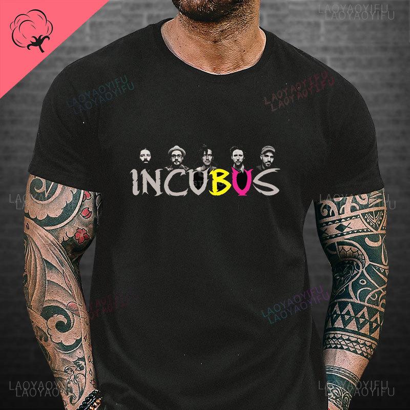 

Summer Men Cotton T-shirt INCUBUS band Logo and Octopus Shirt TOUR Inspired Design Street Wear Unisex Funny Print Tops 4XL