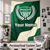 Wall Hanging Tapestry With Custom Name & Text, Werder Bremen FC Decorative Tapestry For Bedroom