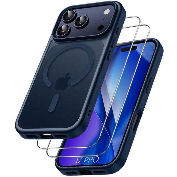 Coque de Protection - BOOLING - iPhone 17 Pro - Antichoc - Anneau Magnétique - 2 Vitres Trempées